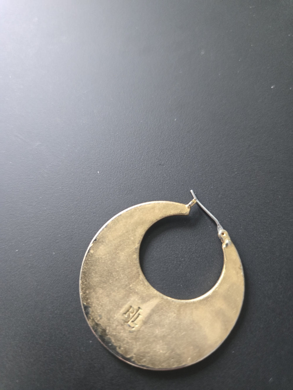 Single Lauren Ralph Lauren Gold Crescent Hoop Earring